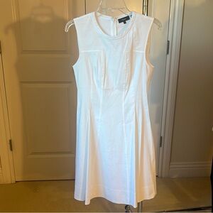 NWOT Theory White Linen Sleeveless Midi Dress